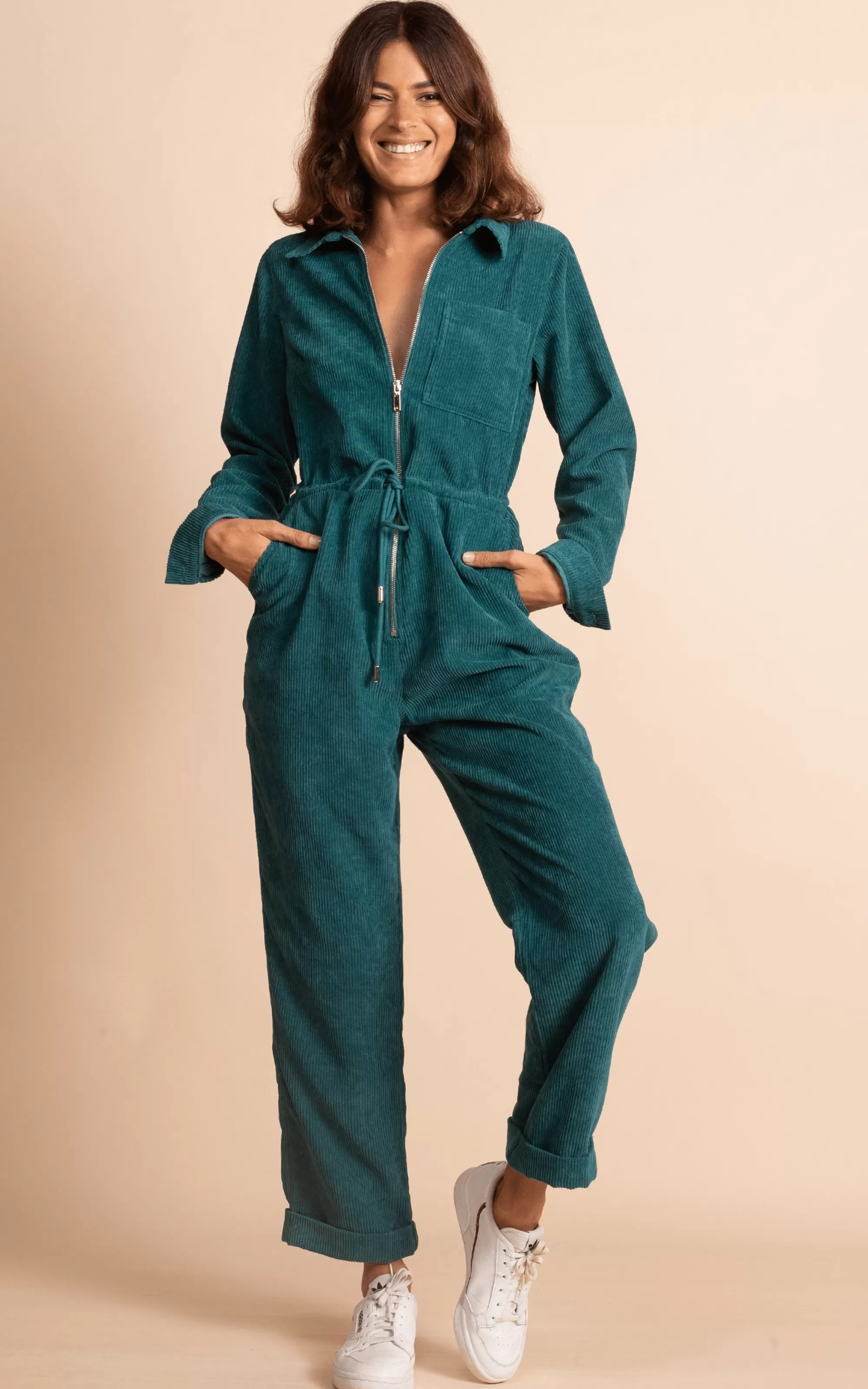 Jumpsuits>Dancing Leopard Blaze Boilersuit In Pine Green