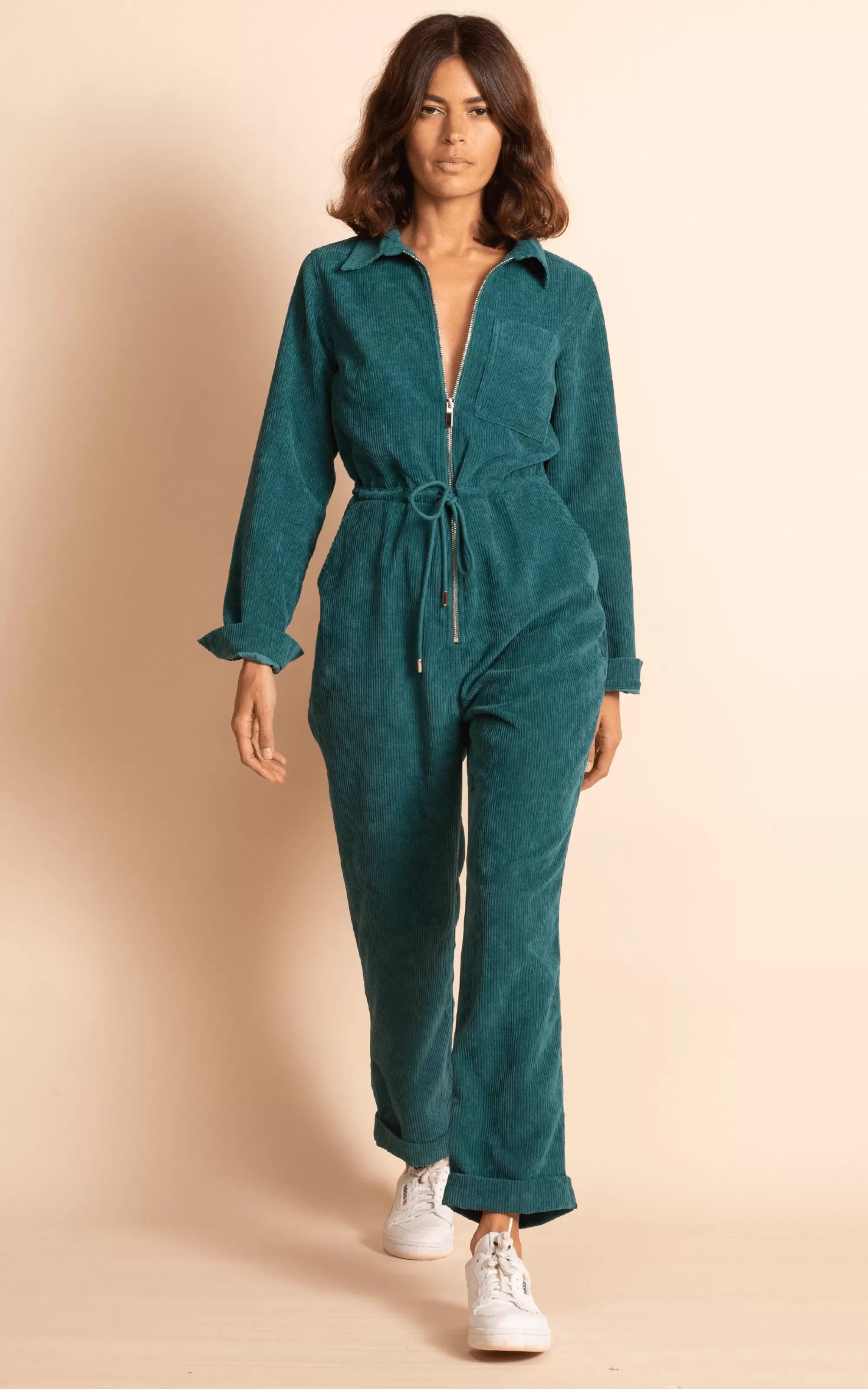 Jumpsuits>Dancing Leopard Blaze Boilersuit In Pine Green