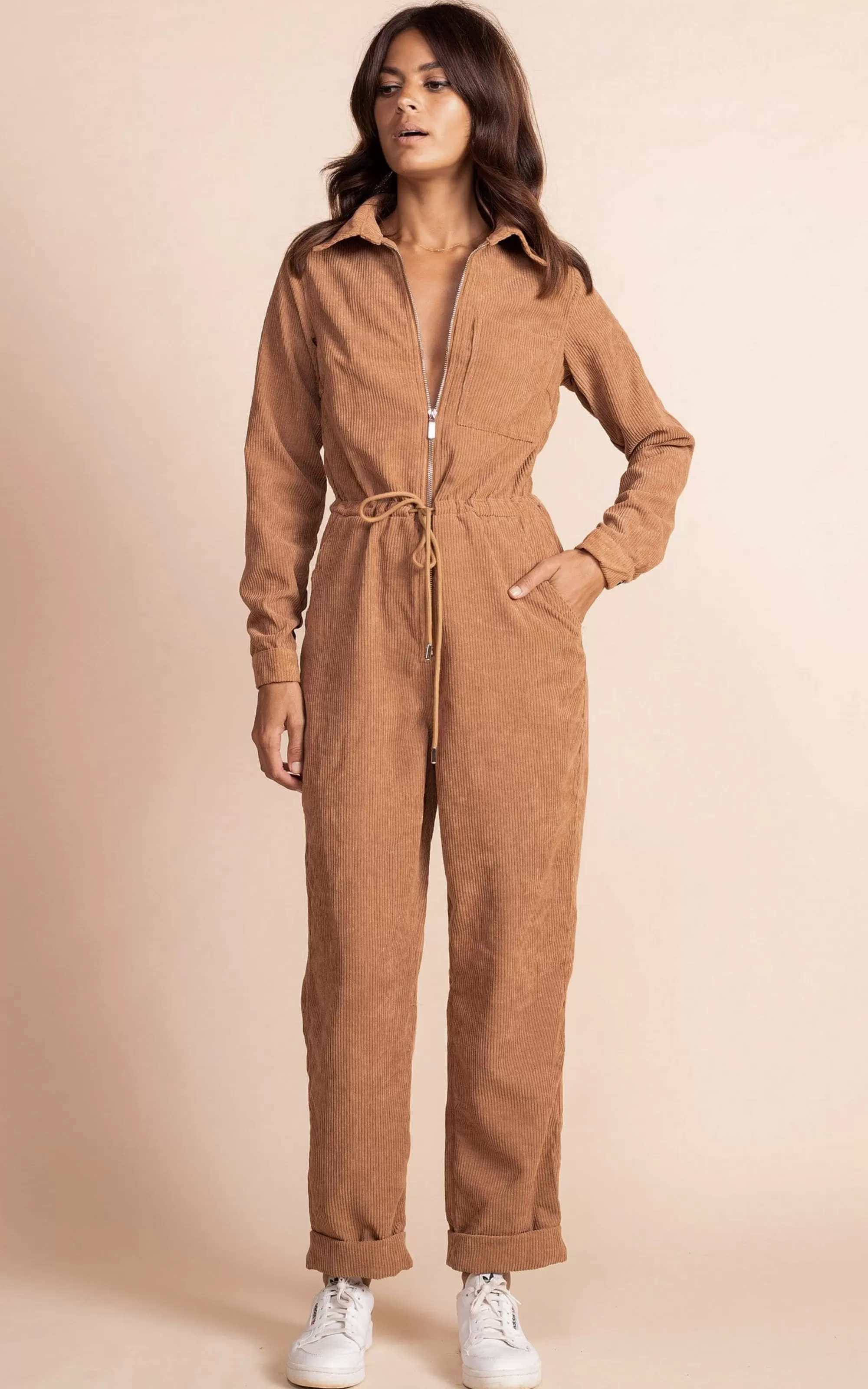 Jumpsuits>Dancing Leopard Blaze Boilersuit In Tan