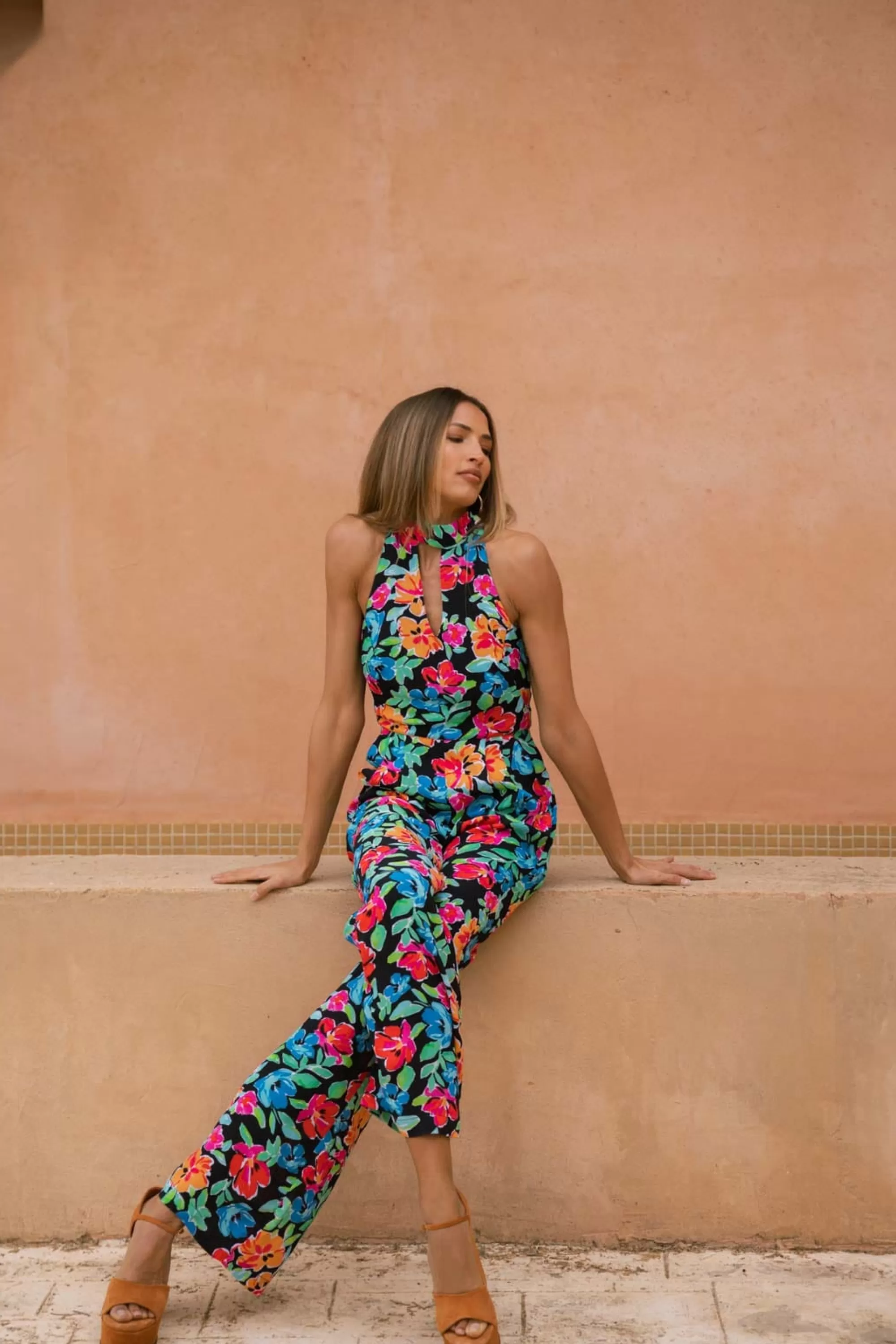 Jumpsuits>Dancing Leopard Cypress Jumpsuit In Vintage Floral