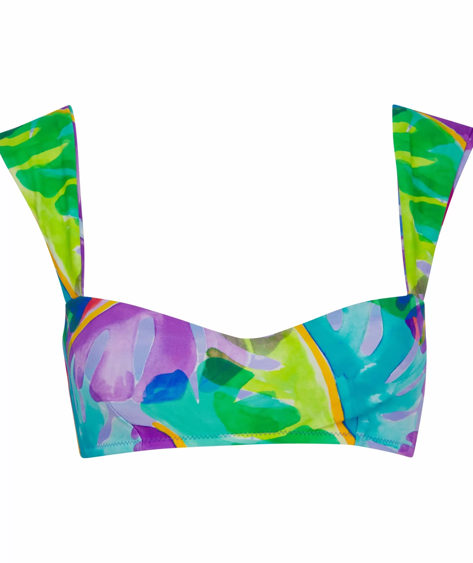 Swimwear>Dancing Leopard Halo Salinas Bikini Top In Vintage Tropic Pastel