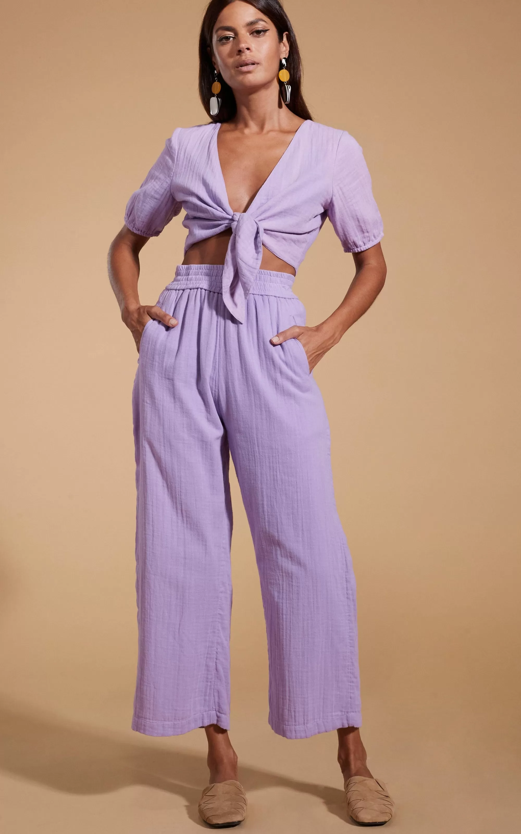 Trousers>Dancing Leopard Halo Tahiti Trousers In Lilac