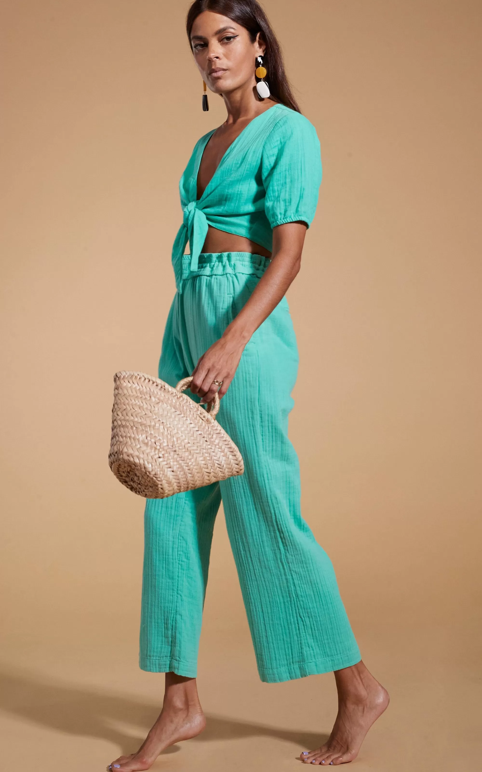 Trousers>Dancing Leopard Halo Tahiti Trousers In Mint Green