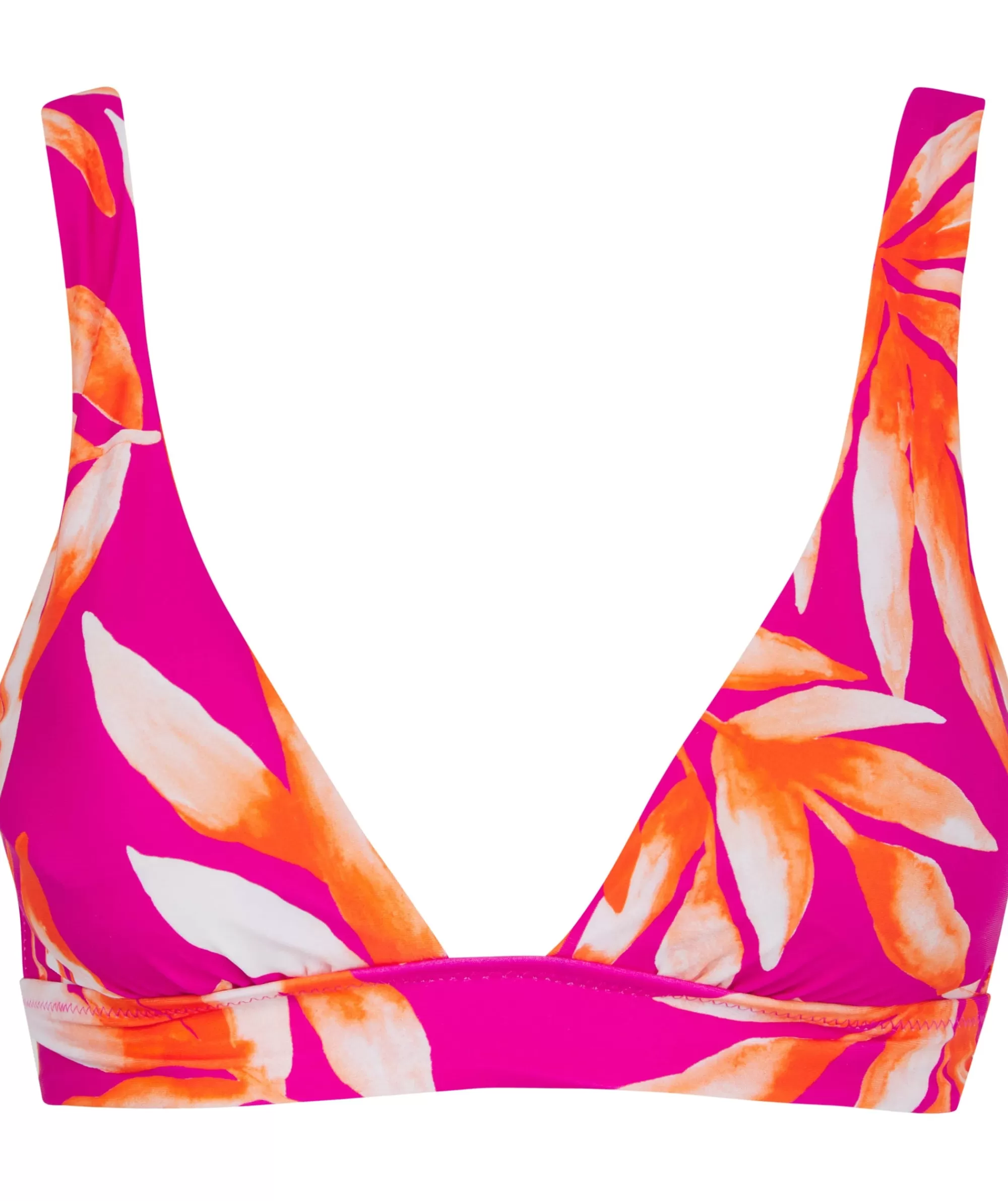 Swimwear>Dancing Leopard Halo Tamika Bikini Vest Top In Watercolour Orange Leaf