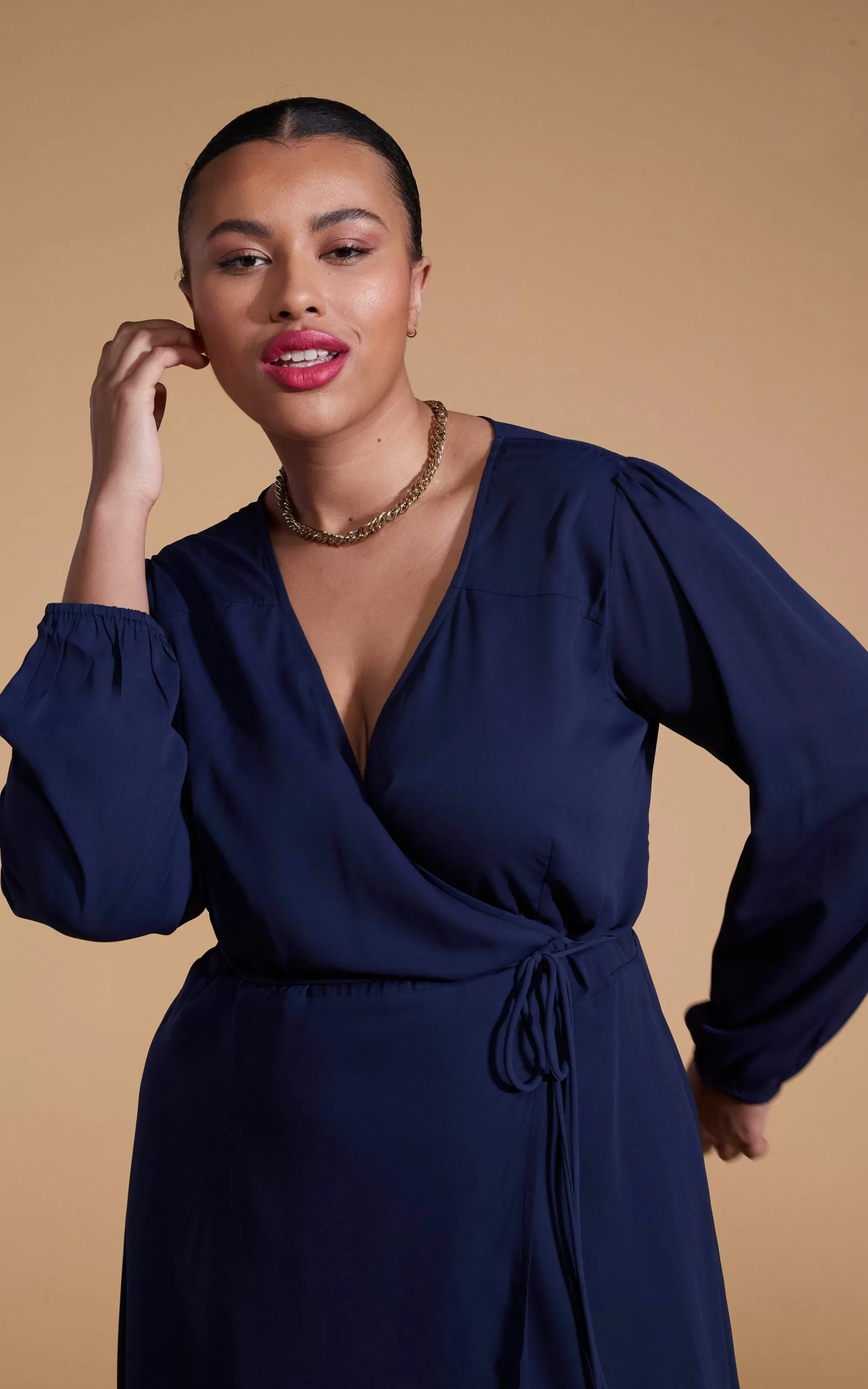 Dresses>Dancing Leopard Jagger Maxi Dress In Navy-Extended Sizing