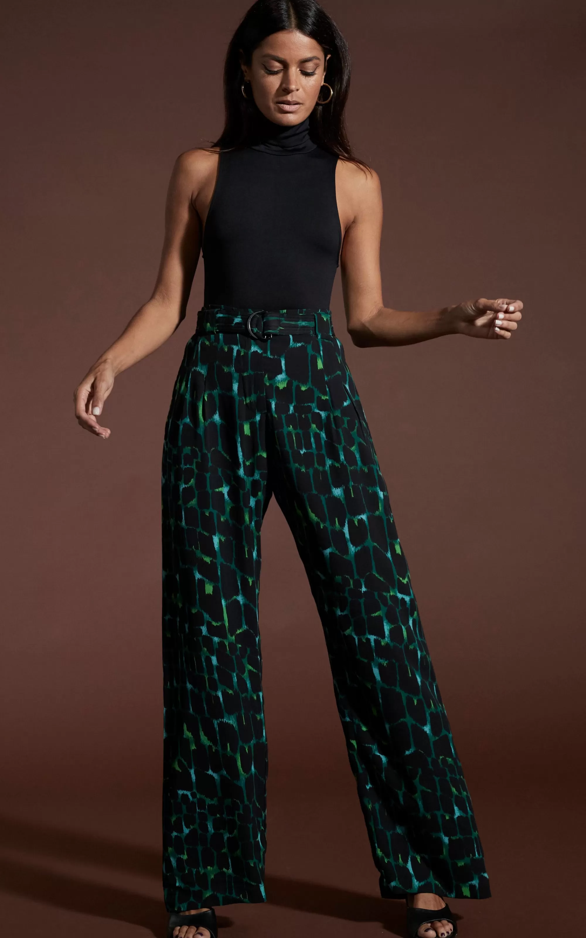 Trousers>Dancing Leopard Jesse Trousers In Green Alligator